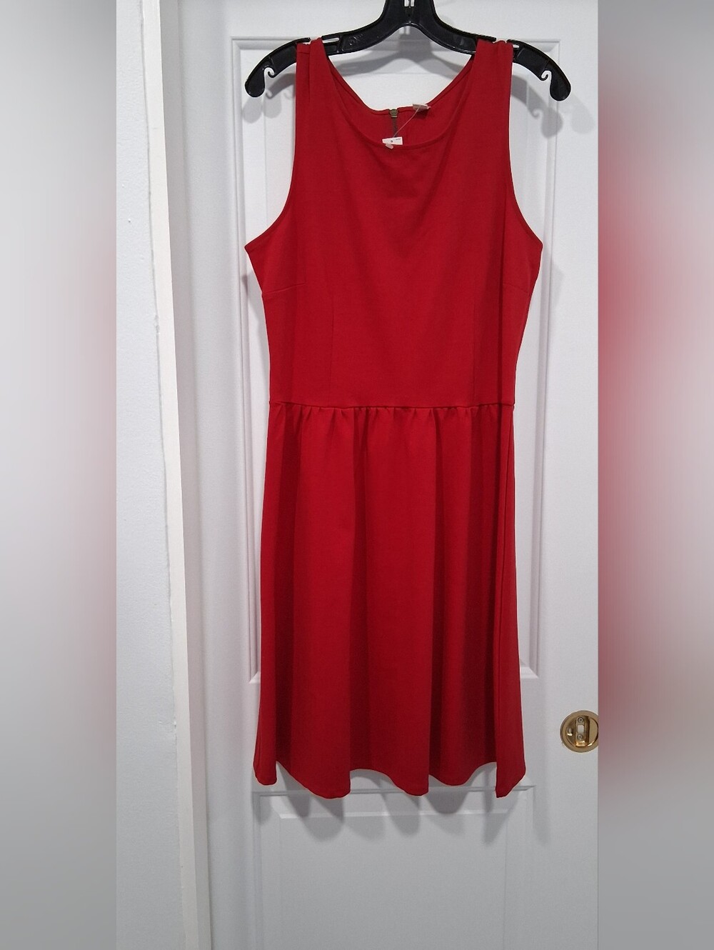 NWT Old Navy Red Skater Sleeveless Dress With Back Zipper Size Large Tall
